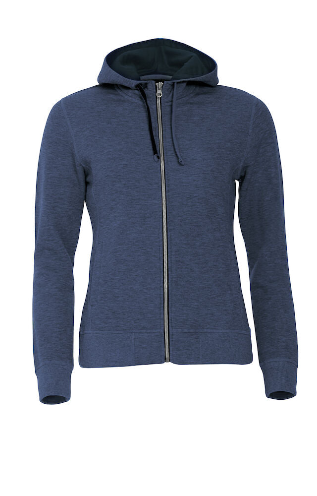 Klassischer Hoody mit durchgehendem Reißverschluss für Damen