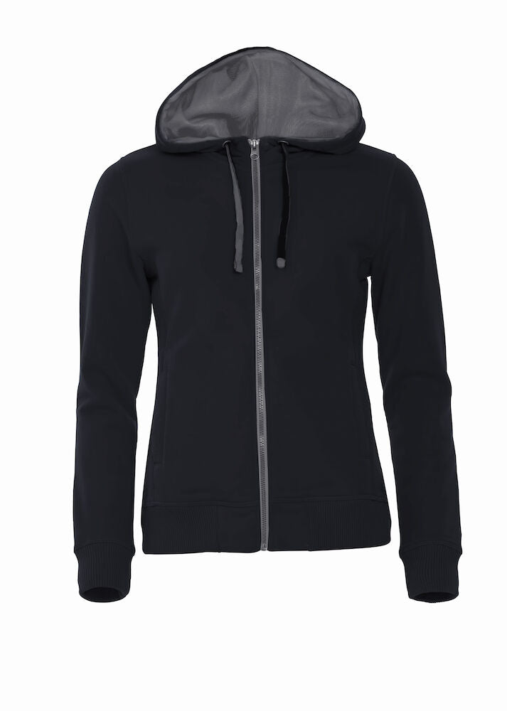 Klassischer Hoody mit durchgehendem Reißverschluss für Damen