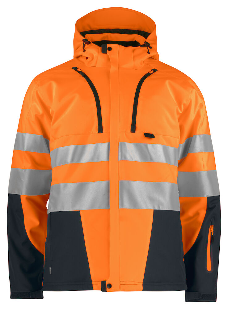 6420 GEFÜTTERT SOFTSHELLJACKE EN ISO 20471 KLASSE 3/2