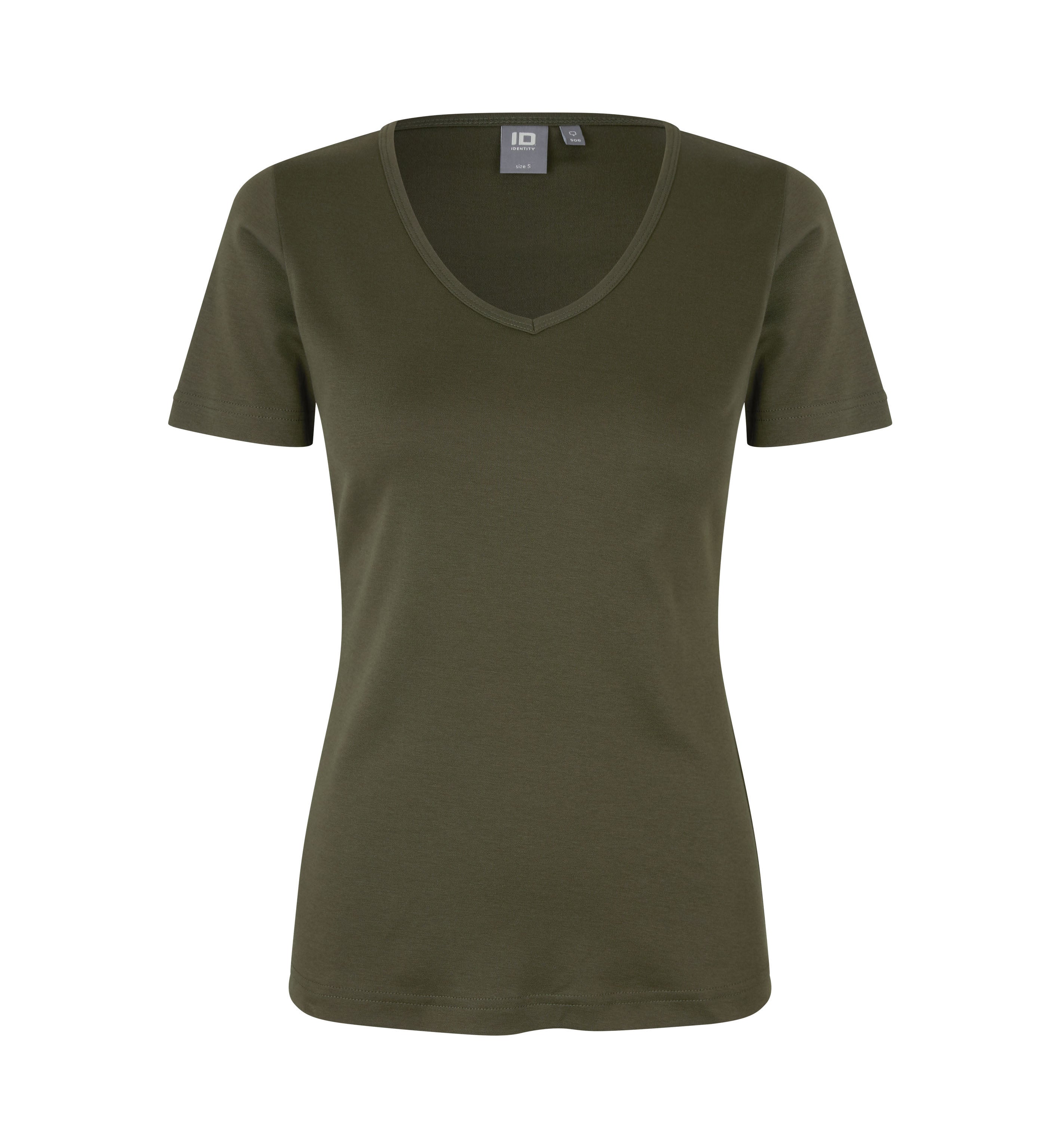 Interlock-T-Shirt | V-Ausschnitt | Dame