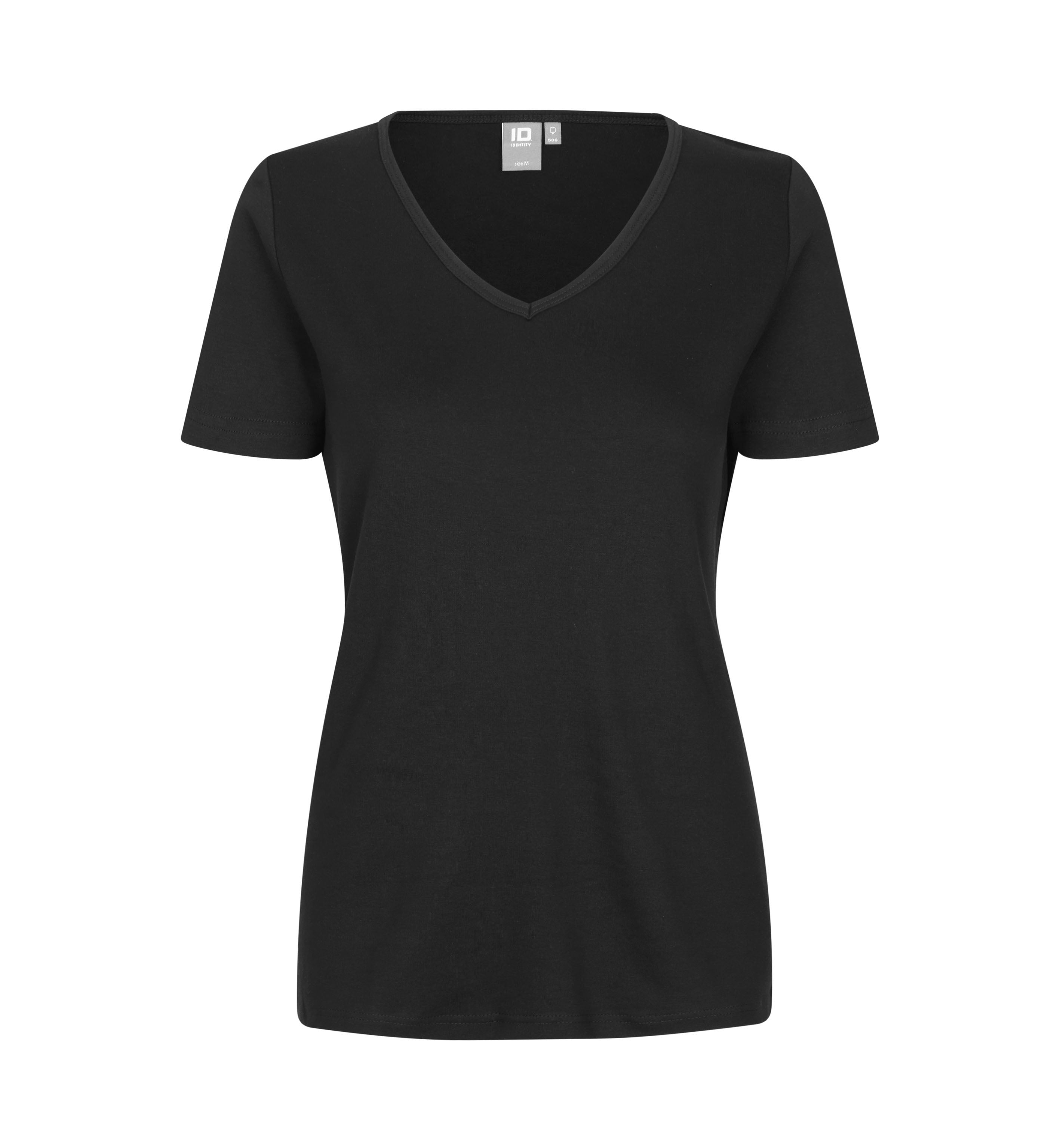 Interlock-T-Shirt | V-Ausschnitt | Dame