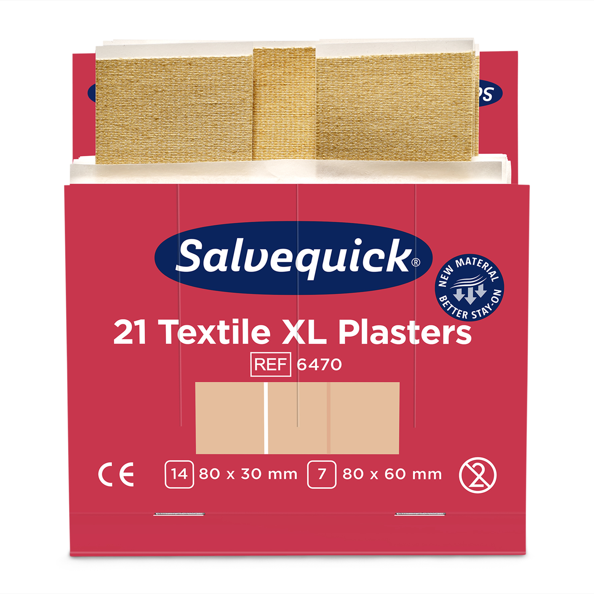 Extra Large Textile Plasters 21 pcs 6 Refill