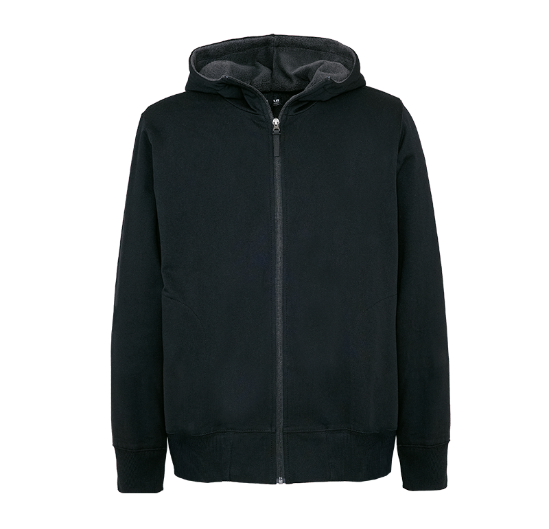 Piled hood jacket